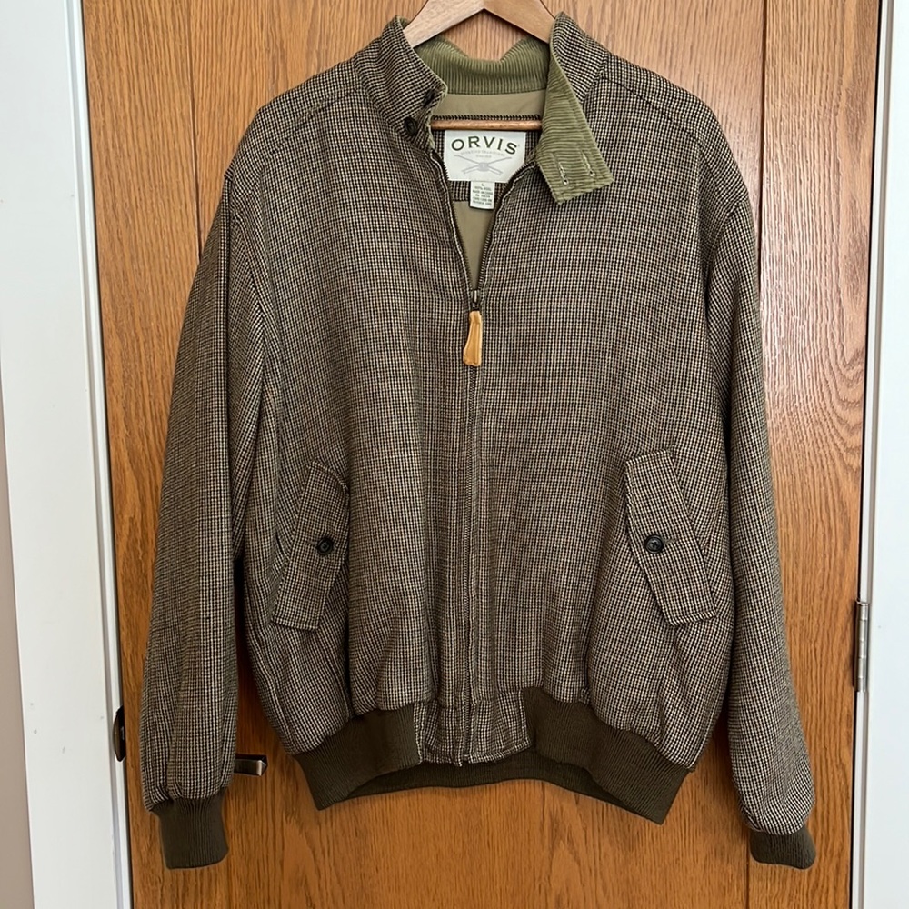 Mens Orvis large 100% wool jacket